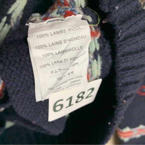 🚨⛔️SOLD⛔️🚨 J. Crew 100% Lambs wool Cardigan Size Small Blue Shawl Chunky Knit - Picture 5 of 8